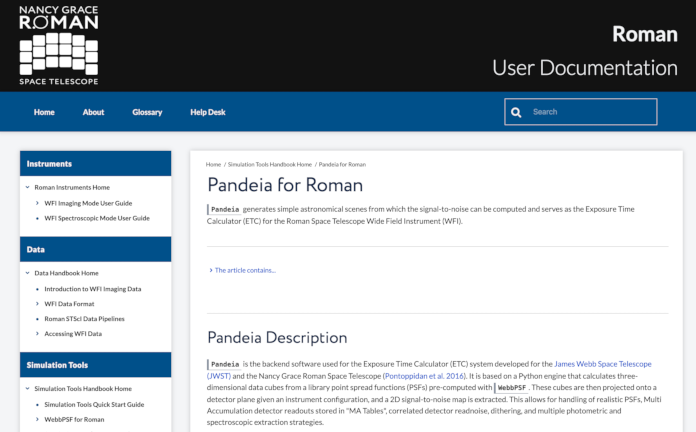 Picture of Roman ETC documentation page